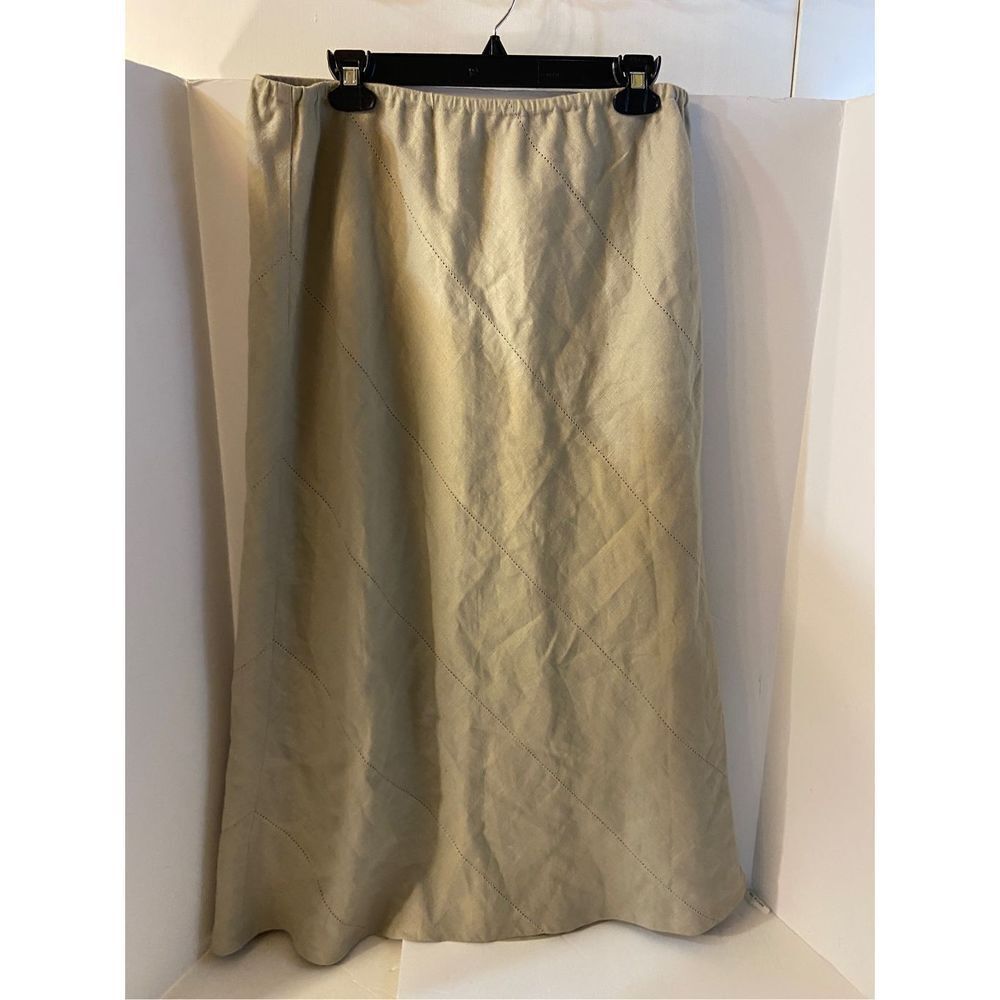 Outfit‎ JP Beige 100 %linen skirt large rn#95619